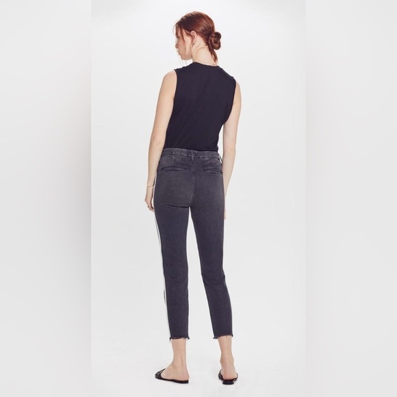 MOTHER The Shaker Prep Fray in Dear Mr. Black Racer Jeans Sz 28 - Picture 2 of 13